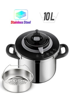 Tefal Tefal Clipso+ CHEF 10L | Pressure Cooker | 4 Cooking Programs | Fast Cooking | One-Handed Lid | Made in France | 2 Years Warranty | P4551531 Stainless Steel  - Image 1