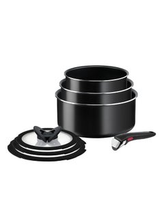 Tefal TEFAL Ingenio Unlimited On | 7-Piece Cookware Set | Stackable | Non-stick Coating | Removable Handle | Induction | Made in France | 2 Years Warranty | L1599602 Black  - Image 1