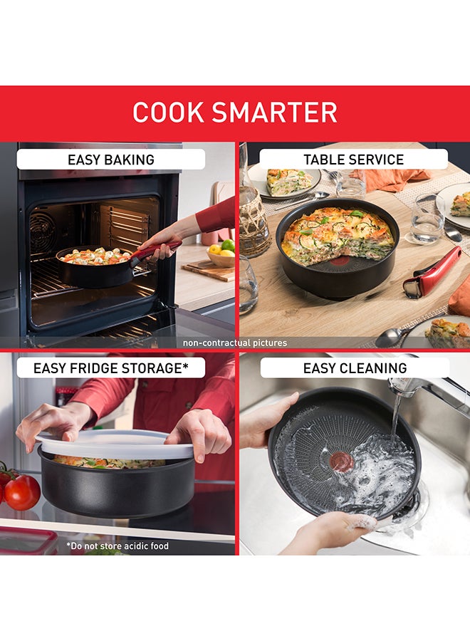 Tefal - TEFAL Ingenio Unlimited On | 7-Piece Cookware Set | Stackable | Non-stick Coating | Removable Handle | Induction | Made in France | 2 Years Warranty | L1599602 Black - Image 1