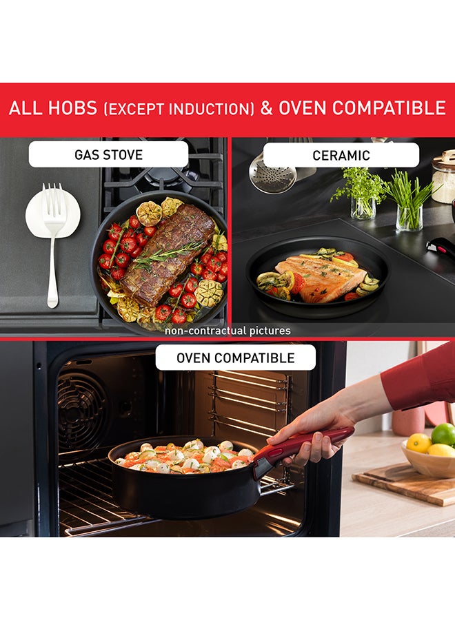 Tefal - TEFAL Ingenio Unlimited On | 7-Piece Cookware Set | Stackable | Non-stick Coating | Removable Handle | Induction | Made in France | 2 Years Warranty | L1599602 Black - Image 1