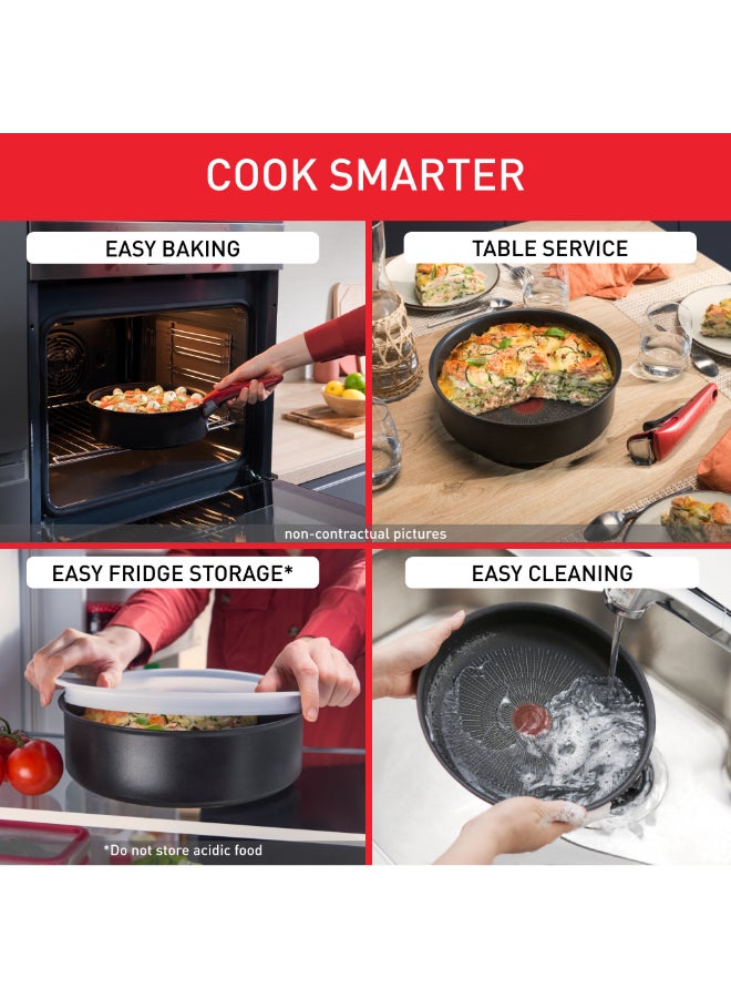 TEFAL Ingenio Unlimited On | 10-Piece Cookware Set | Stackable | Non-stick Coating | Removable Handle | Induction | Made in France | 2 Years Warranty | L1599902 Black - Image 4