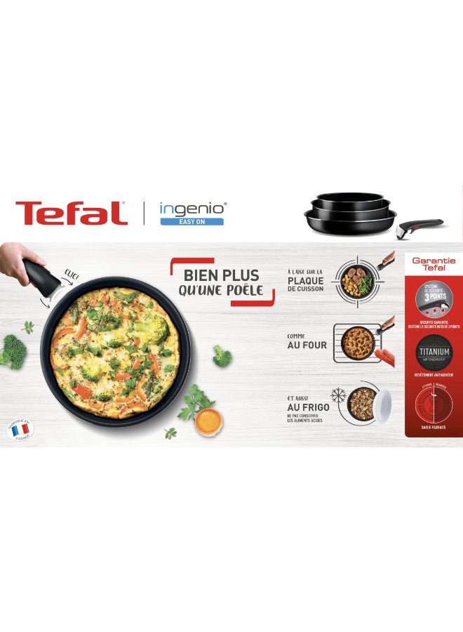 TEFAL Ingenio Unlimited On | 10-Piece Cookware Set | Stackable | Non-stick Coating | Removable Handle | Induction | Made in France | 2 Years Warranty | L1599902 Black - Image 3