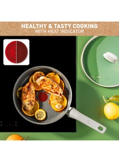 Tefal TEFAL Renew, On | Sautepan 24 cm | Ceramic Non-Stick Coating | 100% recycled aluminium body | Healthy Cooking | Thermo-Signal™ | Made in France | 2 Years Warranty | C4273232 Grey - Hippo Iron  - Image 5