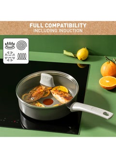 TEFAL Renew, On | Sautepan 24 cm | Ceramic Non-Stick Coating | 100% recycled aluminium body | Healthy Cooking | Thermo-Signal™ | Made in France | 2 Years Warranty | C4273232 Grey - Hippo Iron - pnsku/N70145790V/45/_/1738491579/c56ebc42-6bb9-4b80-9f2d-b82a81d21c7e