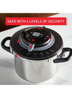 TEFAL Clipso+ CHEF 6L | Pressure Cooker | 4 Cooking Programs | Fast Cooking | One-Handed Lid | Made in France | 2 Years Warranty | P4550731 Stainless Steel - pnsku/N70145791V/45/_/1738491556/48e1c346-b160-4d77-86a8-a7443164f064