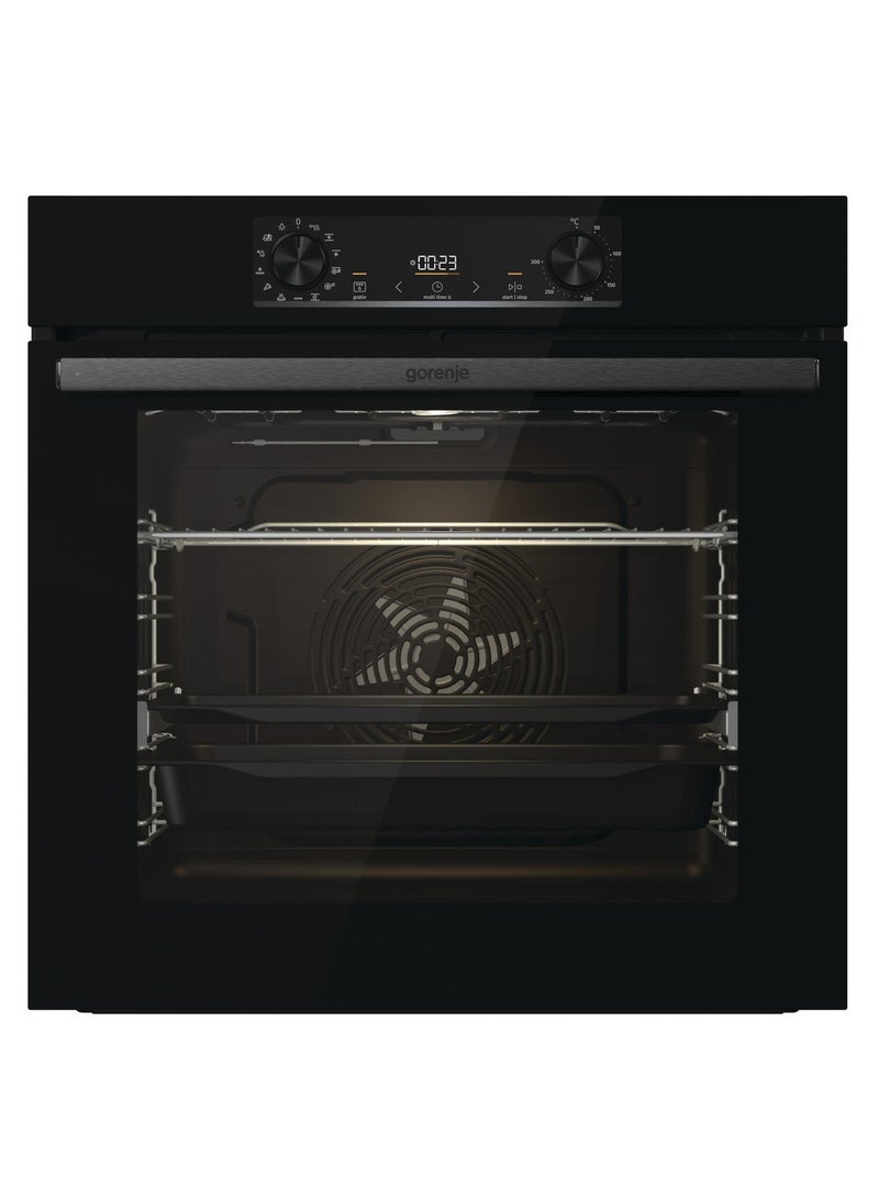 Gorenje Electric Built-in oven 60cm, 77 l, Extra Steam, Air Fry, Meat Probe, BOS6737E13BG BLACK BOS6737E13BG black - Image 1