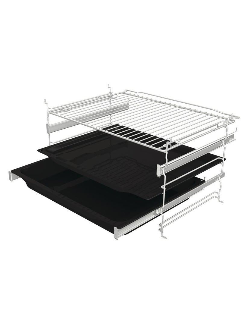 Gorenje Electric oven 60 cm, stainless steel color, 77 liters, Homemade, Defrost, Gentle Close door hinge, Air Fry, Double illumination, BOS6747A01X BOS6747A01X silver - Image 4