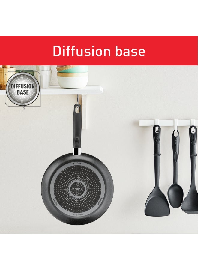 تيفال دارك ستون | مجموعة 11 قطع | أواني طبخ غير لاصقة | طلاء آمن | مؤشر حرارة | مقابض مريحة | غطاء زجاجي | موقد غاز | كهربائي | سيراميك | ضمان 2 سنوات | B491BS85 ‎64 x 39.5 x 32 cmسم - Image 5