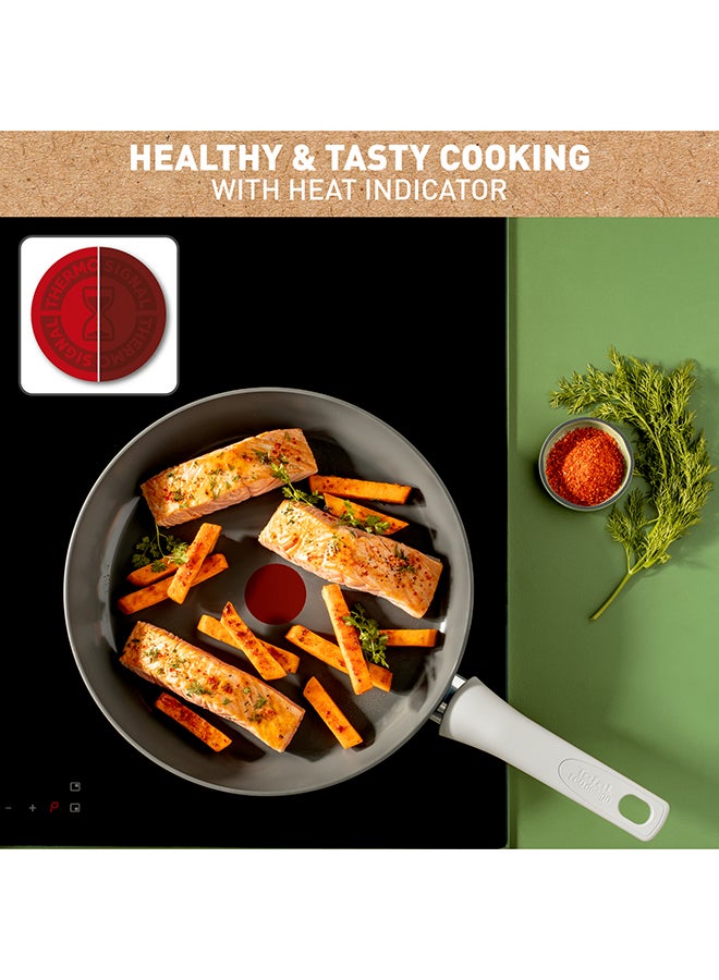 Tefal TEFAL Renew, On | Frypan 28 cm | Ceramic Non-Stick Coating | 100% recycled aluminium body | Healthy Cooking | Made in France | 2 Years Warranty | C4270632 Grey - Hippo Iron  - Image 5