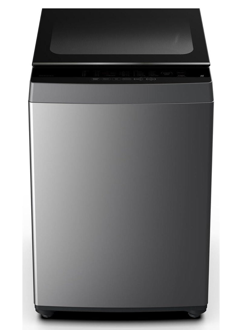 Toshiba Top Loading Washing Machine 8 Kg , Water Shield Filter, Quick Wash 15 Great Waves, Inlet Water Filter, Drum Clean, Soft Close, Automatic - AW-M801APEG(SG) Silver