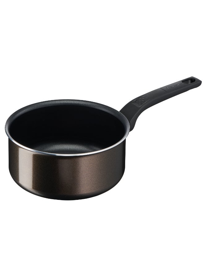 TEFAL EASY COOK AND CLEAN | Saucepan 14 cm | easy clean | non stick coating | thermo signal | heat indicator | diffusion base | healthy | safe cookware | Made in France | 2 Years Warranty | B5542702 Black - Black Coffee Ultra - Image 1