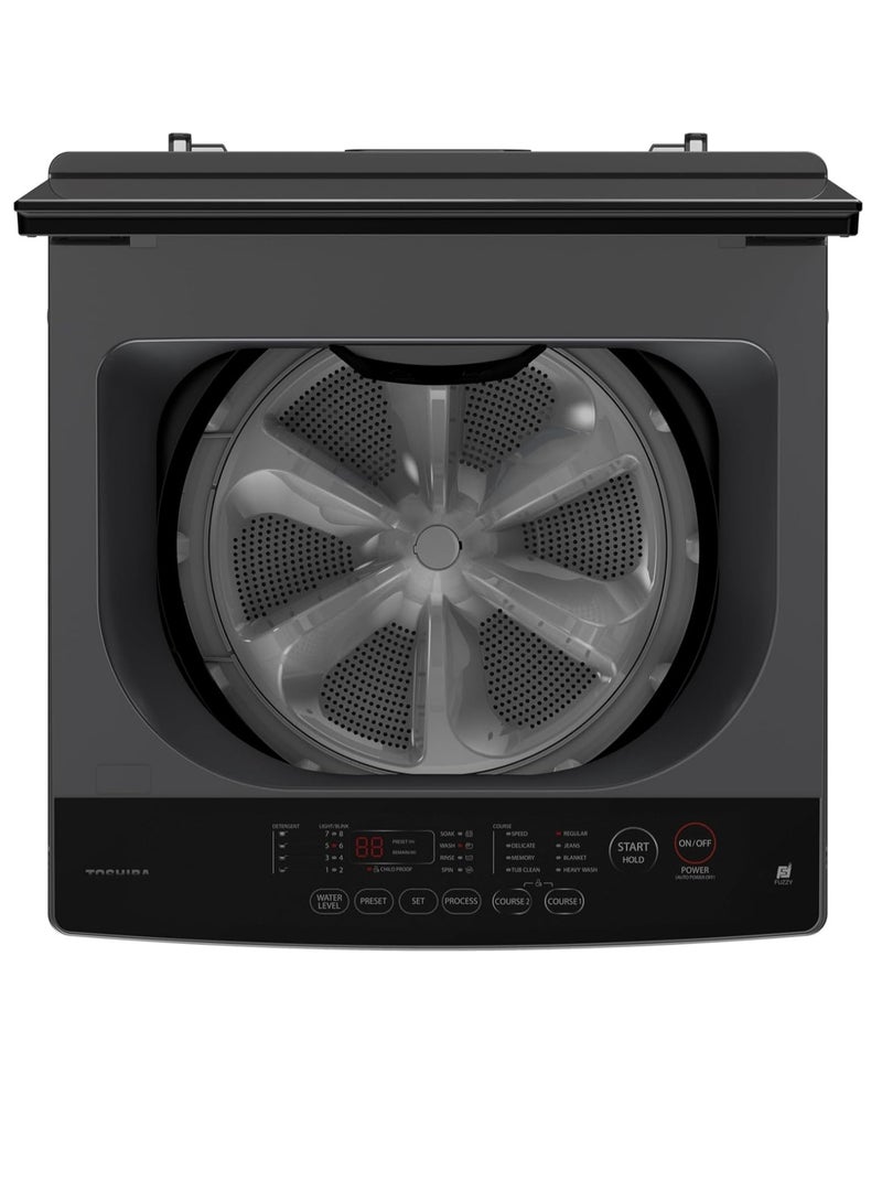 Toshiba - TOSHIBA Top Loading Washing Machine - 15 KG - Steam-Heater - DDM Inverter motor - Morandi Grey - AW-DUHN1600LUPEG(MK) AW-DUHN1600LUPEG(MK) Morandi Grey - Image 1