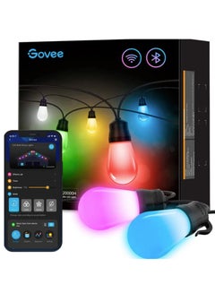 Govee Govee RGBIC Warm White Wi-Fi & Bluetooth Smart Outdoor String Lights 48FT/15M  - Image 1