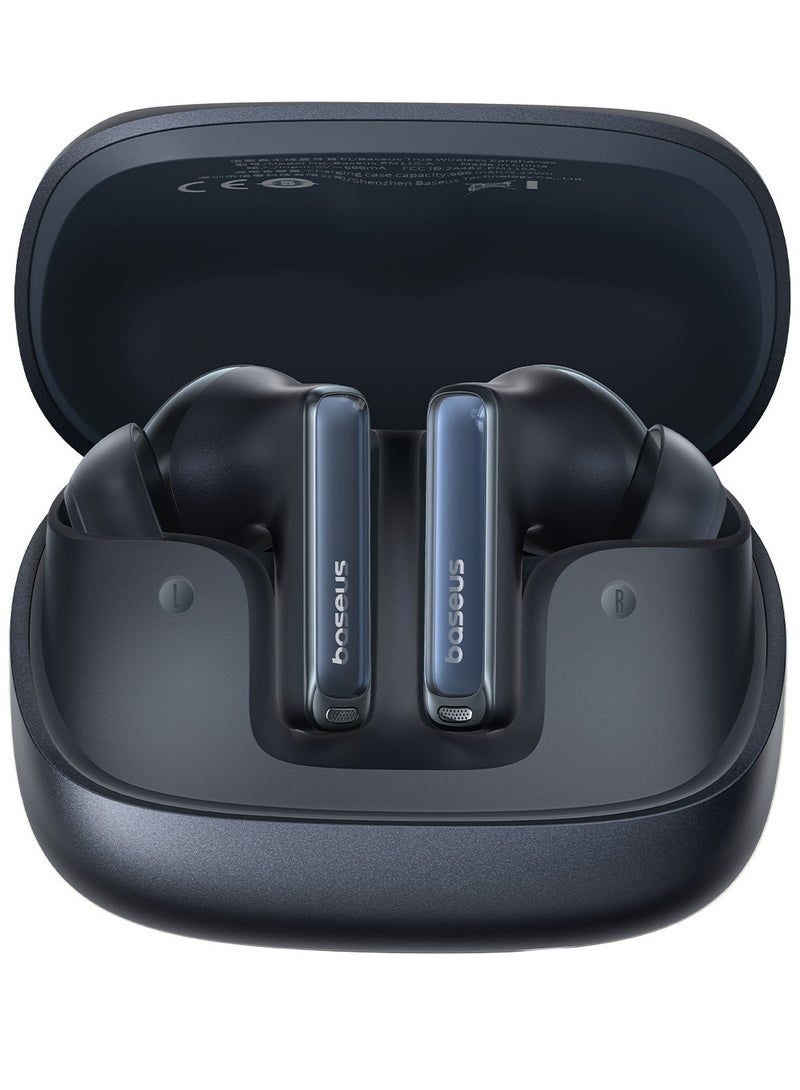 Bowie M2s Ultra True Wireless Earbuds with Hybrid Active Noise Cancellation -52dB, 4-Mic Environmental Noise Reduction, Ultra-Low Latency 0.06s for Gaming, Bluetooth 5.4, Fast Charging, 7H Playback (30H with Case), Touchscreen Charging Case, Hi-Fi Stereo Sound, Hi-Res Audio, Comfortable Fit, Voice Assistant (Black) Cosmic Black