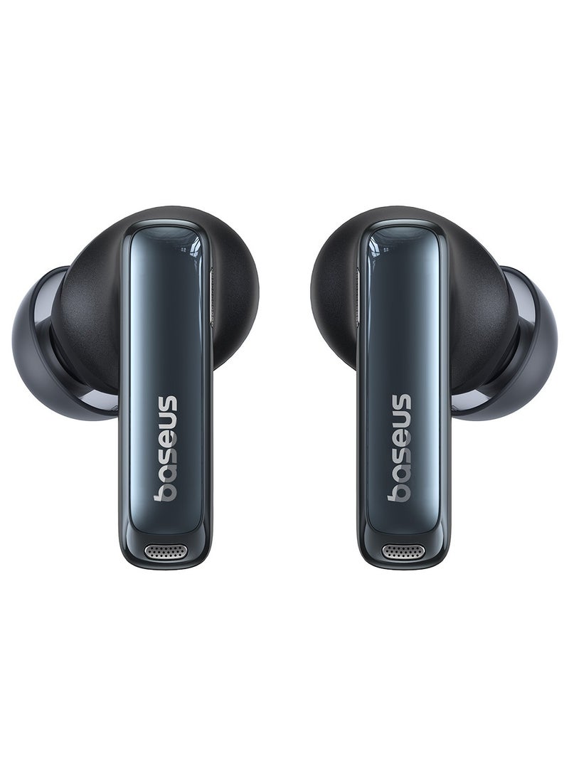 Bowie M2s Ultra True Wireless Earbuds with Hybrid Active Noise Cancellation -52dB, 4-Mic Environmental Noise Reduction, Ultra-Low Latency 0.06s for Gaming, Bluetooth 5.4, Fast Charging, 7H Playback (30H with Case), Touchscreen Charging Case, Hi-Fi Stereo Sound, Hi-Res Audio, Comfortable Fit, Voice Assistant (Black) Cosmic Black