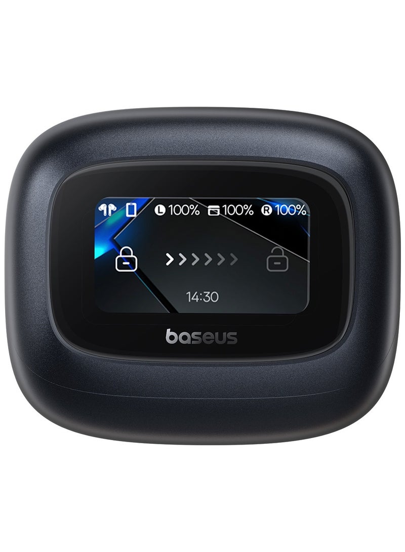Bowie M2s Ultra True Wireless Earbuds with Hybrid Active Noise Cancellation -52dB, 4-Mic Environmental Noise Reduction, Ultra-Low Latency 0.06s for Gaming, Bluetooth 5.4, Fast Charging, 7H Playback (30H with Case), Touchscreen Charging Case, Hi-Fi Stereo Sound, Hi-Res Audio, Comfortable Fit, Voice Assistant (Black) Cosmic Black