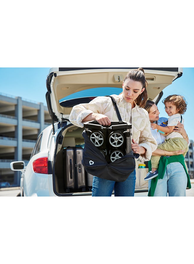 مونشكين - Sparrow Ultra Compact Lightweight Easy Fold Stroller Black - Image 1
