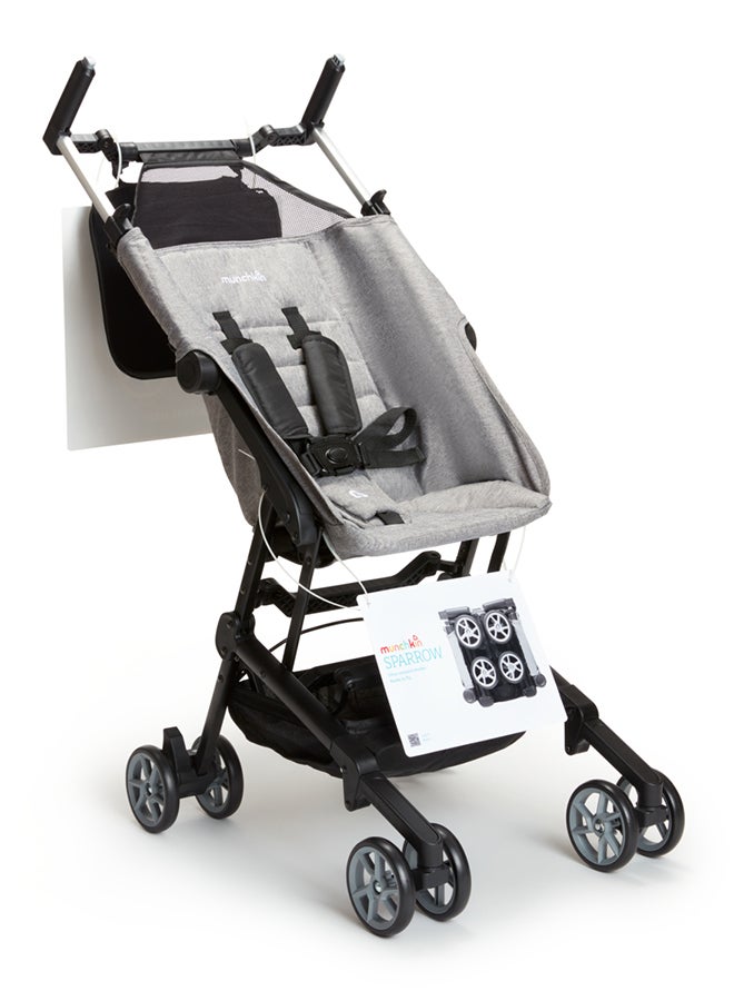 مونشكين Sparrow Ultra Compact Lightweight Easy Fold Stroller Grey  - Image 4