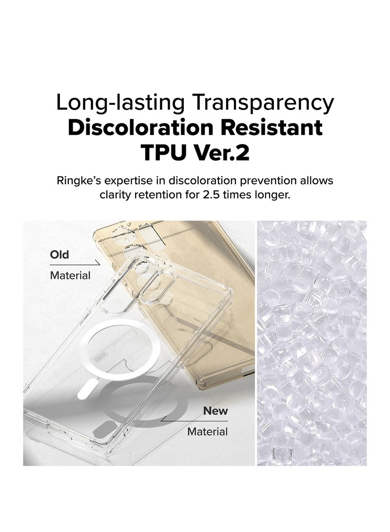 Ringke Fusion Magnetic Case For Samsung Galaxy S25 Ultra 2025 Transparent PC Hard Back Shockproof Soft TPU Bumper Phone Cover - Clear - Image 3