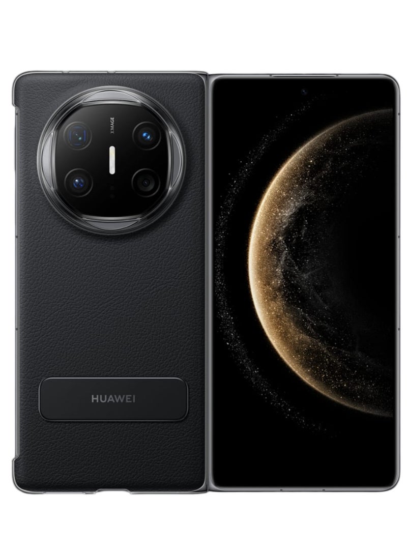 HUAWEI For Huawei Mate X6 Rotating Bracket Luxury Business Plating Leather Case for Huawei MateX6 Screen Protection Phone Cover Black  - Image 1