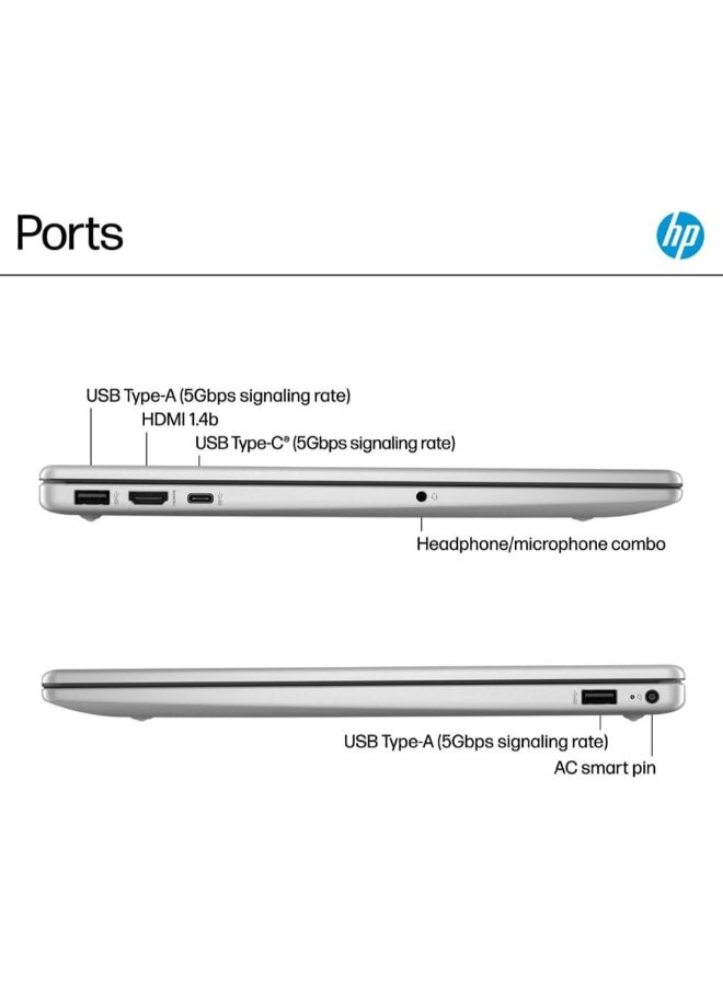 HP - 15-FD0005DX  Laptop With 15.6-Inch Display, Core i5-1235U Processor/16GB RAM/512GB SSD/Intel UHD Graphics/Windows 11 English Silver - Image 1