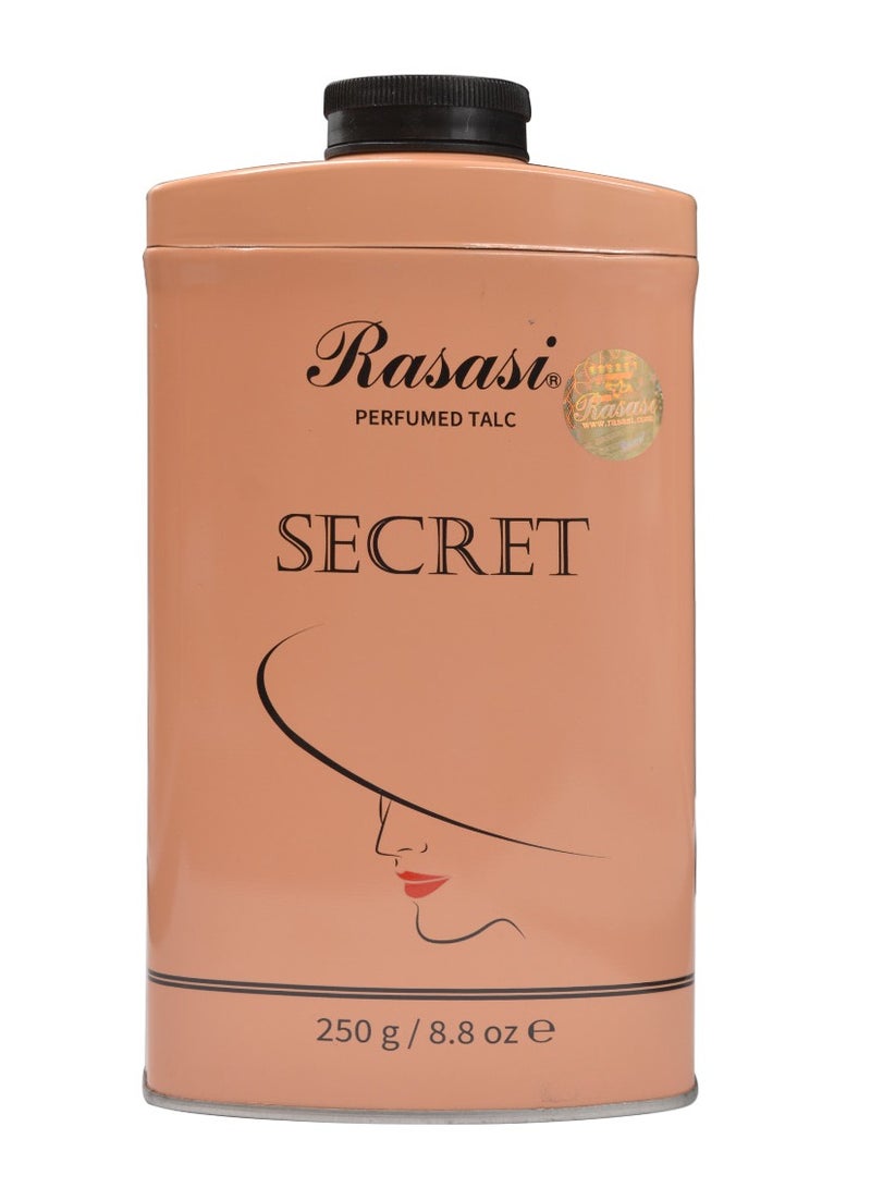 Rasasi Secret Women Perfumed Talcum Powder 250grams - Image 1