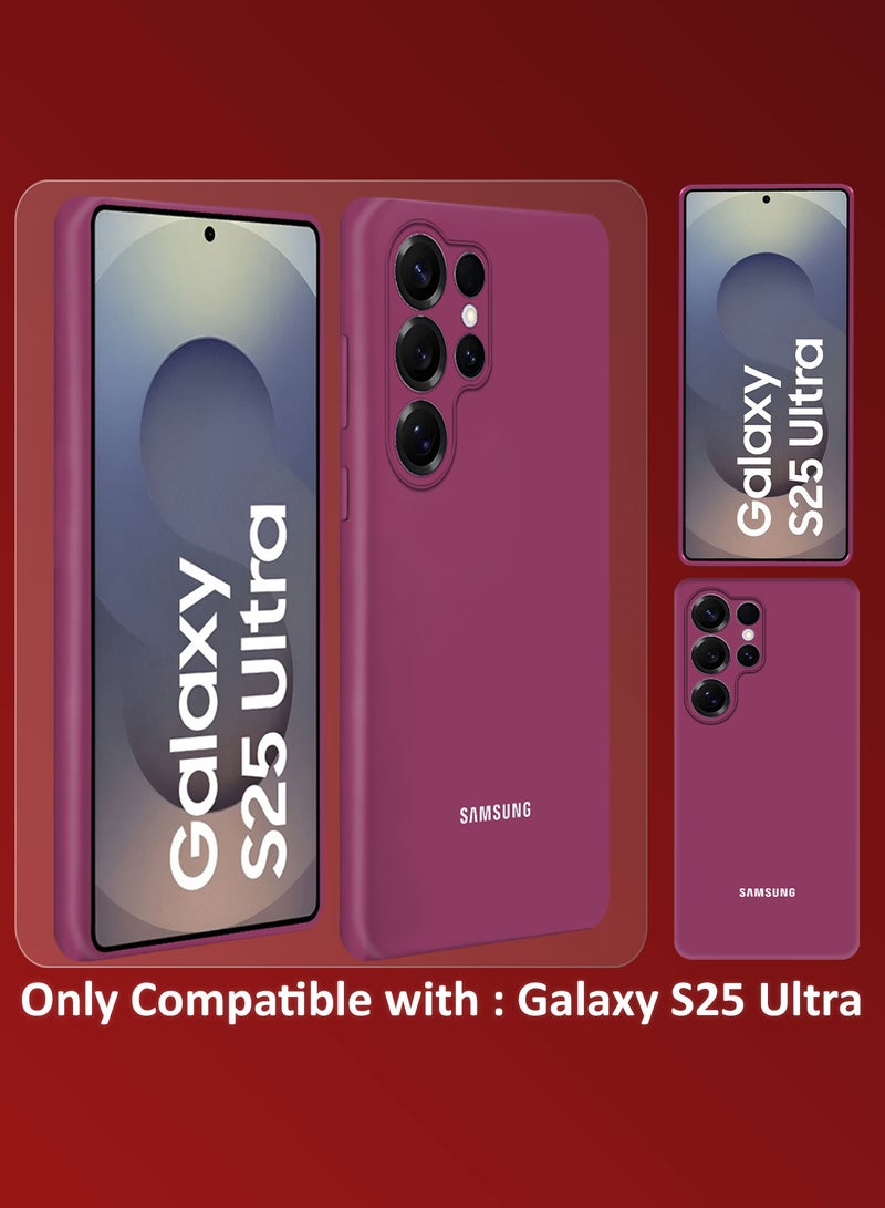 MARGOUN (for Samsung Galaxy S25 Ultra) 3Packs, Case Cover Ultra-Durable Soft Silicone Protective with Precise Cutouts and Anti-Slip Grip with Two Shock Proof Screen Protectors Burgundy - Image 2