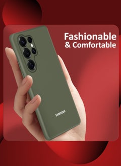 (for Samsung Galaxy S25 Ultra) Case Cover Ultra-Durable Soft Silicone Protective with Precise Cutouts and Anti-Slip Grip Olive Green - pnsku/N70145997V/45/_/1737809249/176c558a-693c-4b48-a83f-15e63401c8e5