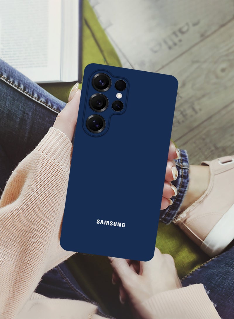 MARGOUN (for Samsung Galaxy S25 Ultra) 2Packs, Case Cover Ultra-Durable Soft Silicone Protective with Precise Cutouts and Anti-Slip Grip with Privacy Screen Protector DARK Blue  - Image 2