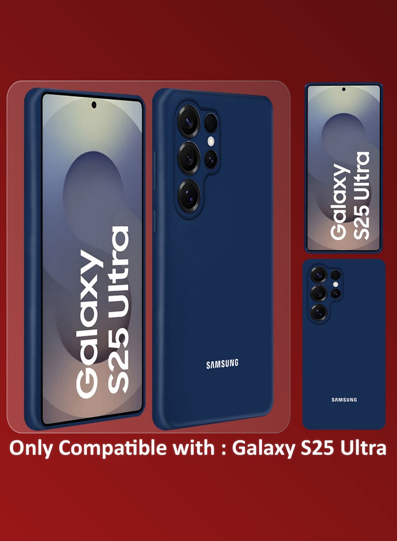 MARGOUN (for Samsung Galaxy S25 Ultra) 2Packs, Case Cover Ultra-Durable Soft Silicone Protective with Precise Cutouts and Anti-Slip Grip with Privacy Screen Protector DARK Blue  - Image 3
