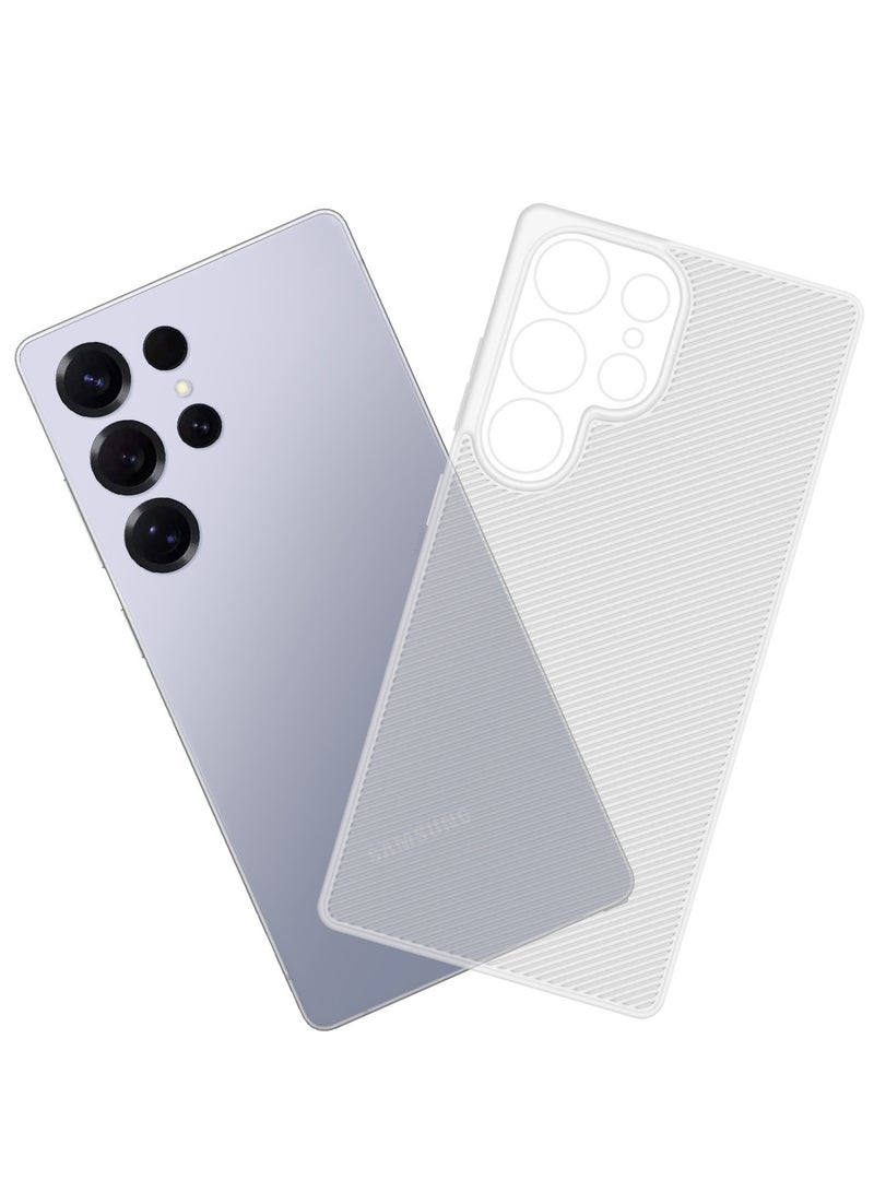 MARGOUN ( for Galaxy S25 Ultra ) 3Packs, Case Air Skin Line Design Back Cover Sturdy Durable Ultra-Thin Case Drop Protection Cover Clear with 2 Shock Proof Screen Protectors White-3 - Image 3