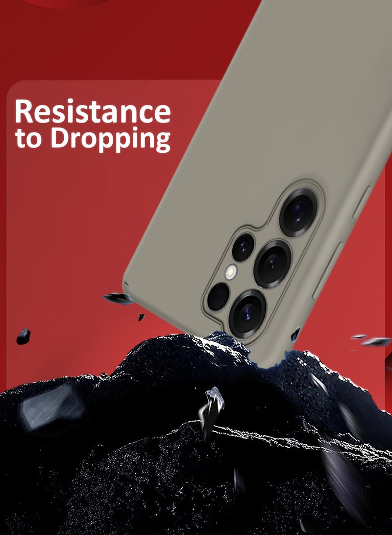 MARGOUN (for Samsung Galaxy S25 Ultra) Case Cover Ultra-Durable Soft Silicone Protective with Precise Cutouts and Anti-Slip Grip Titanium Grey - Image 4