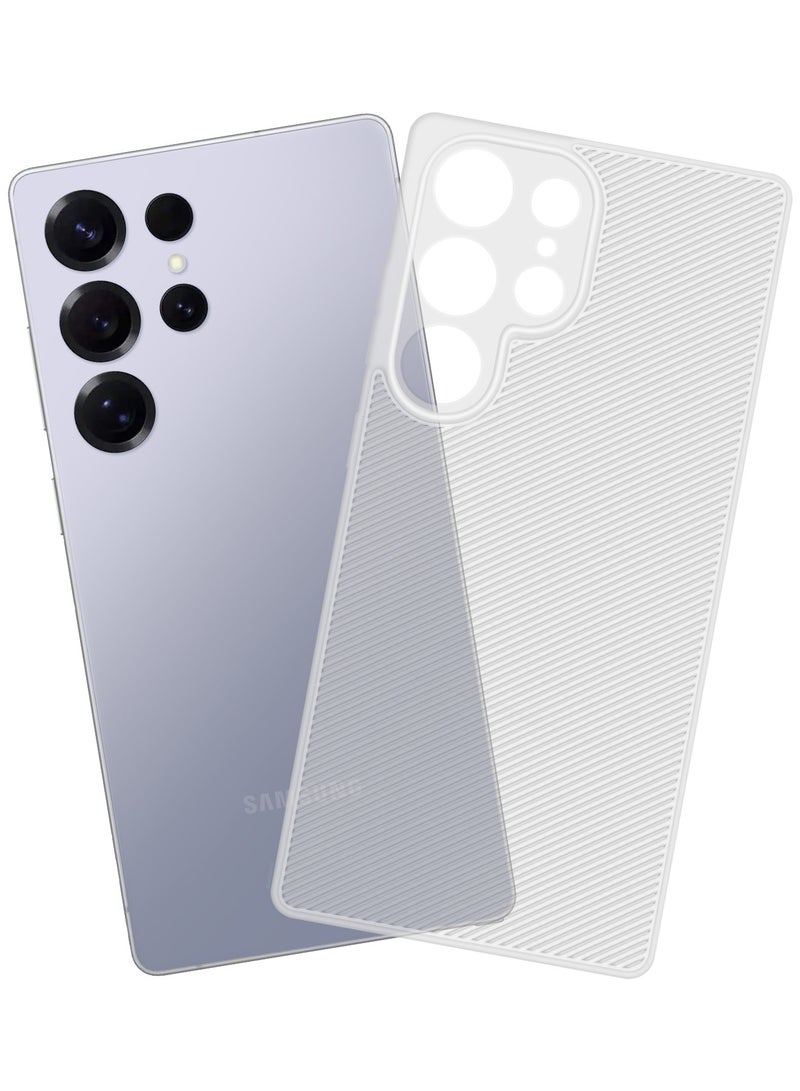 MARGOUN ( for Galaxy S25 Ultra )2Packs, Case Air Skin Line Design Back Cover Sturdy Durable Ultra-Thin Case Drop Protection Cover Clear With Shock Proof Screen Protector White-2 - Image 3