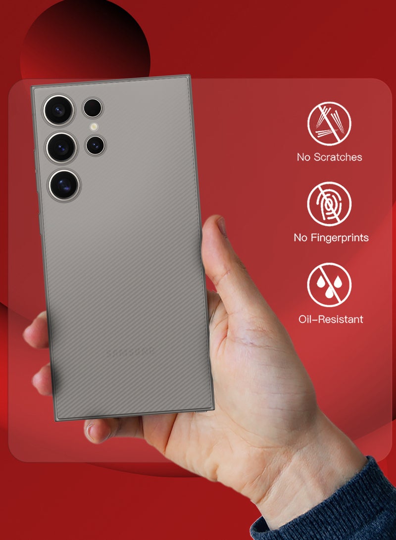 MARGOUN ( for Galaxy S24 Ultra )2Packs, Case Air Skin Line Design Back Cover Sturdy Durable Ultra-Thin Case Drop Protection Cover Clear with Shock Proof Screen Protector Black - Image 4