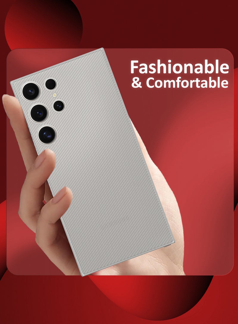 MARGOUN ( for Galaxy S24 Ultra ) Case Air Skin Line Design Back Cover Sturdy Durable Ultra-Thin Case Drop Protection Cover Clear White - Image 4