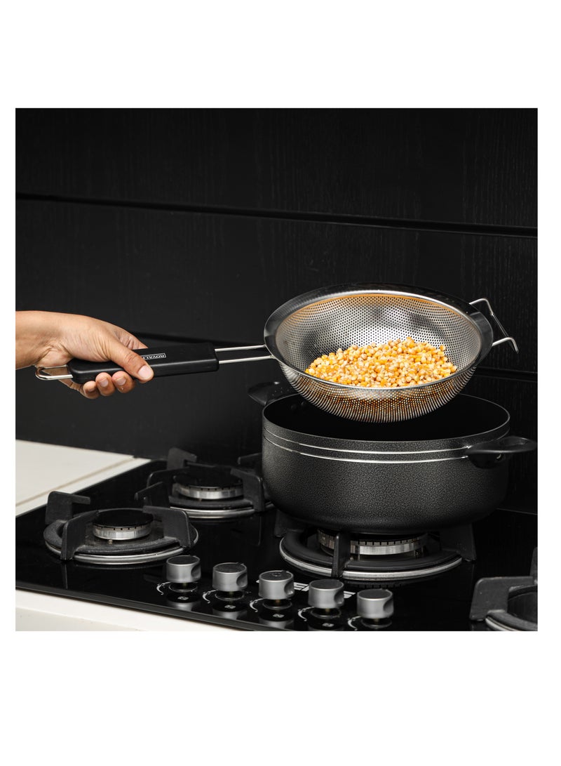 Royalford - Royalford Strainer with PP Handle- RF12661/ 25 cm, Stainless Steel Extra Fine Mesh and Rim, Multi-Purpose Multicolor - Image 1