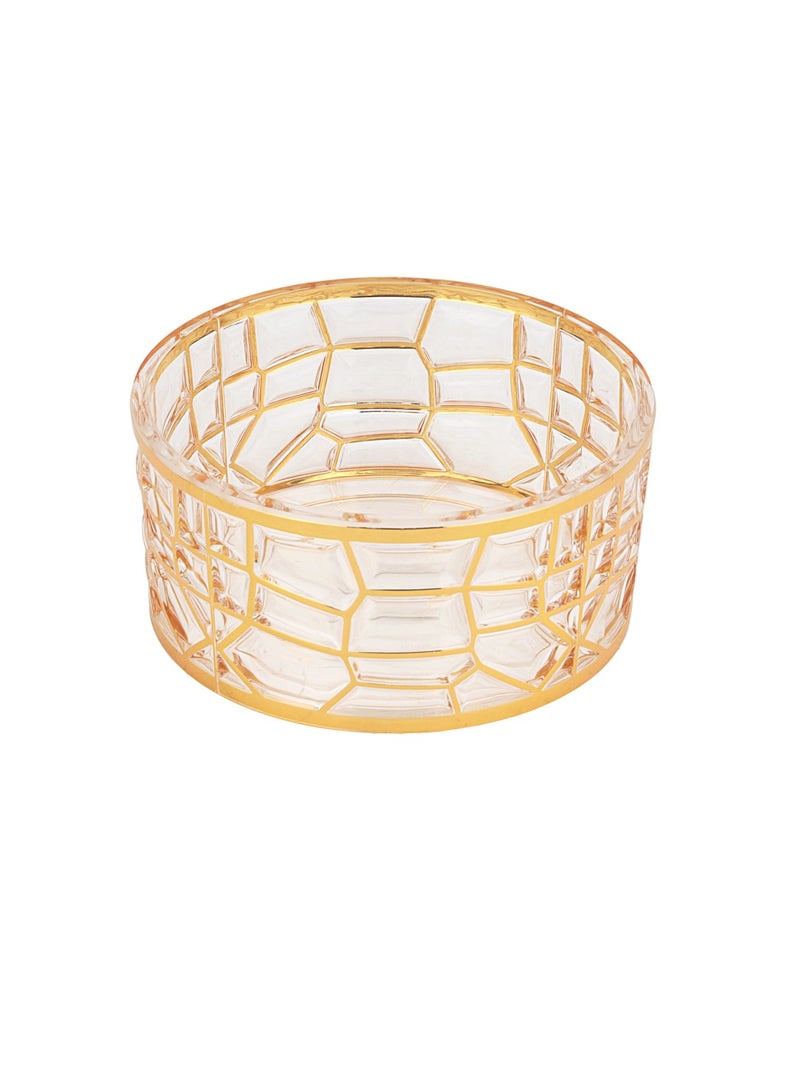 Royalford Royalford Acrylic Candy Bowl- RF12339/ Elegant and Sleek Design with Durable and Long-Lasting Construction Gold  - Image 3