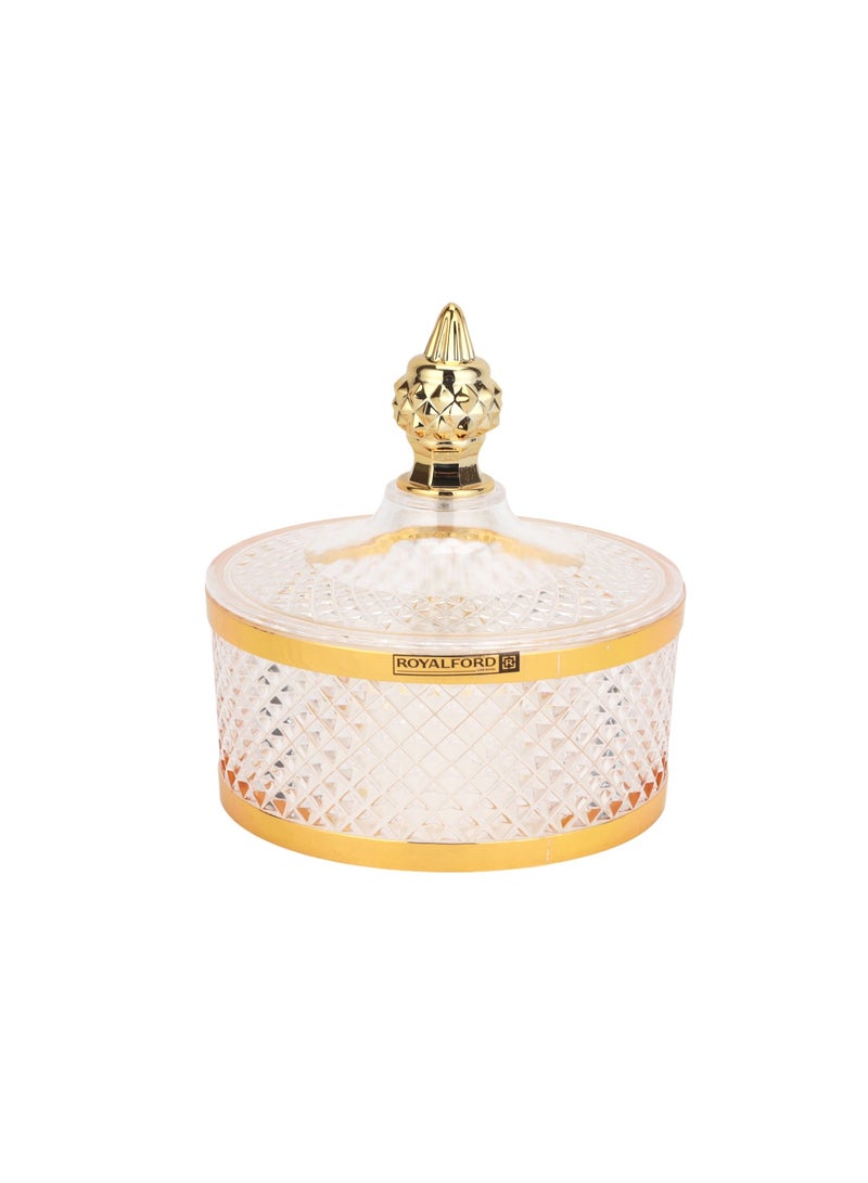 Royalford Royalford Acrylic Candy Bowl- RF12341/ Elegant and Sleek Design with Durable and Long-Lasting Construction Gold Large  - Image 4