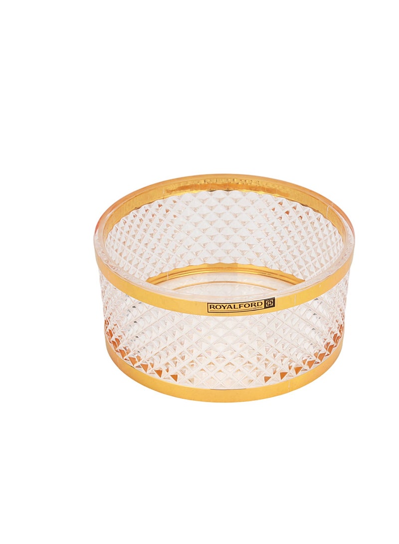 Royalford Royalford Acrylic Candy Bowl- RF12341/ Elegant and Sleek Design with Durable and Long-Lasting Construction Gold Large  - Image 5