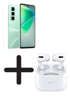 Infinix Hot 50 Dual SIM Sage Green 8+8GB RAM 128GB 4G With a Free Gift Generic Pro Air Pods Compatible With Android  - Image 1