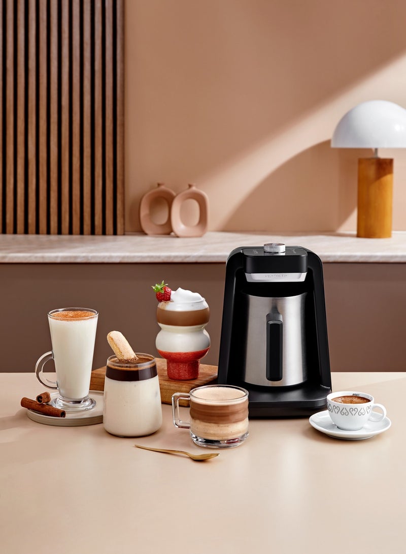 أرزوم آلة قهوة الحليب التركية الغنية أوكا سبين برو OK0026-K كروم - Image 2