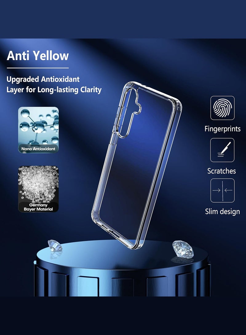 MARGOUN (for Samsung Galaxy S25 Plus) 3Packs, Clear Magnetic Ring Case Ultra Slim and Protective with Two Shock Proof Privacy Screen Protectors Clear  - Image 4