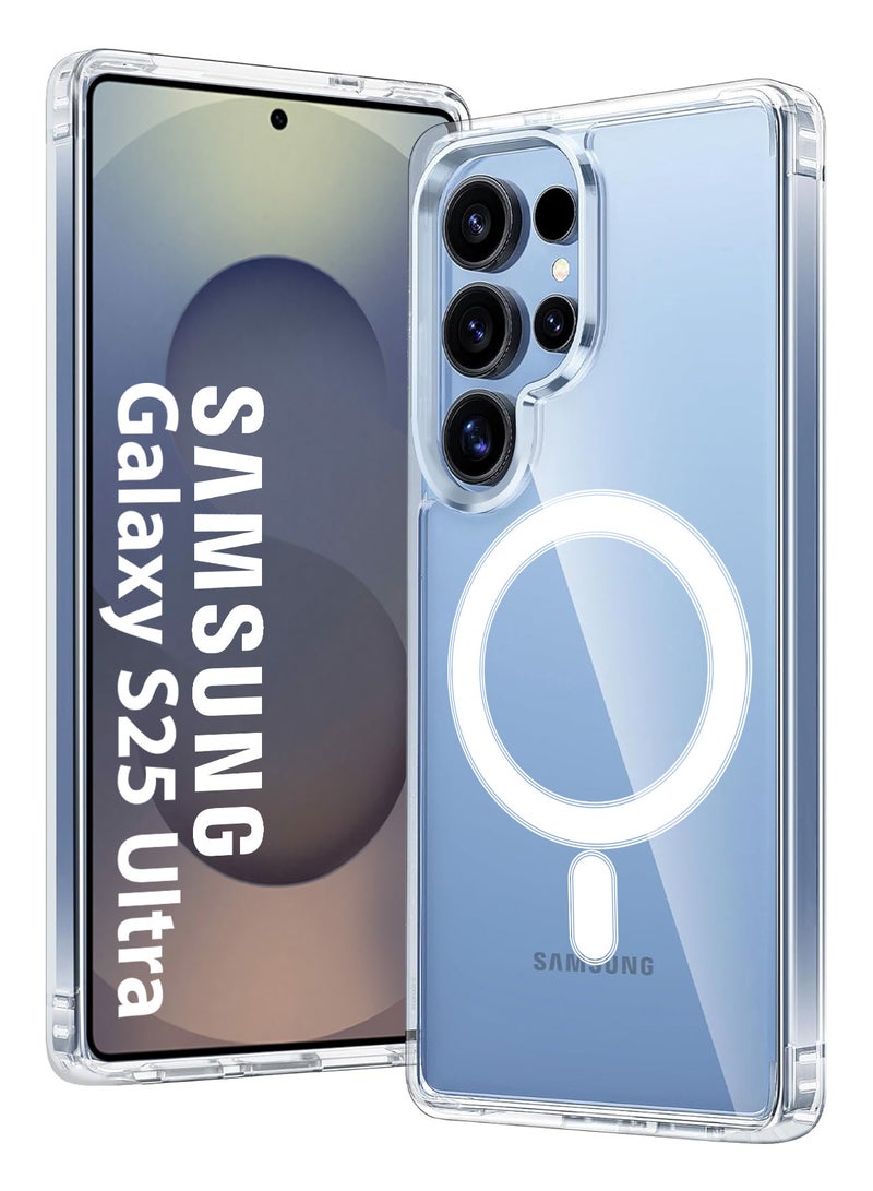 MARGOUN (for Samsung Galaxy S25 Ultra) Clear Magnetic Ring Case Ultra Slim and Protective Clear  - Image 2