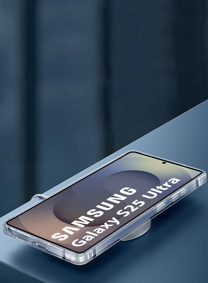 MARGOUN (for Samsung Galaxy S25 Ultra) Clear Magnetic Ring Case Ultra Slim and Protective Clear  - Image 3