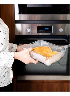 PYREX Pyrex Cook & Freeze Rectangular Glass Dish with Plastic Lid (4L) – Oven, Microwave, Freezer & Dishwasher Safe  - Image 4