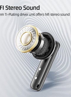 QCY T32 AilyBuds Clear Wireless Earbuds, 5.3 Bluetooth Earphone, 13mm Drivers, Low Latency for Gaming, In-Ear Lightweight Design,Quick Charge and 22.5 Hours Long Battery Black  - Image 3