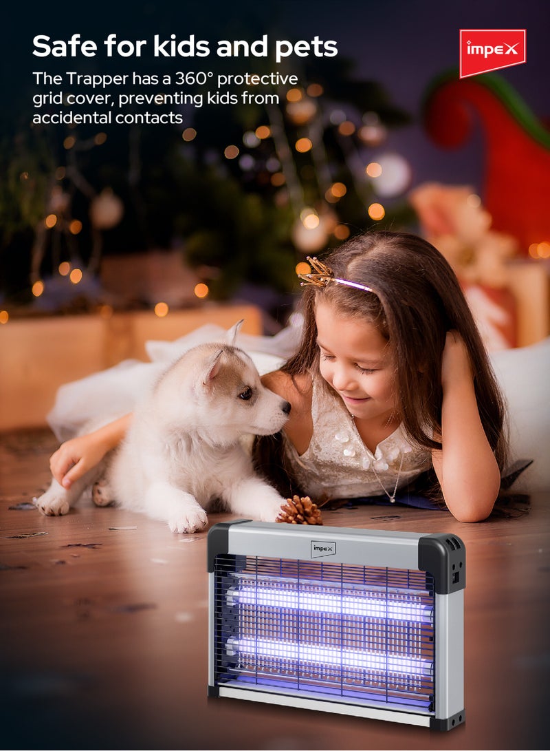 Impex Electric Insect Killer with 2 x 10W Ultra Violet Tubes, 30W Power, Automatic Pest Control, Pollution-Free, Non-Toxic, Low Power Consumption, Easy Tube Replacement - 30 W IK 4605 Multicolor - Image 5