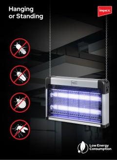 Impex Electric Insect Killer with 2 x 10W Ultra Violet Tubes, 30W Power, Automatic Pest Control, Pollution-Free, Non-Toxic, Low Power Consumption, Easy Tube Replacement - 30 W IK 4605 Multicolor  - Image 4