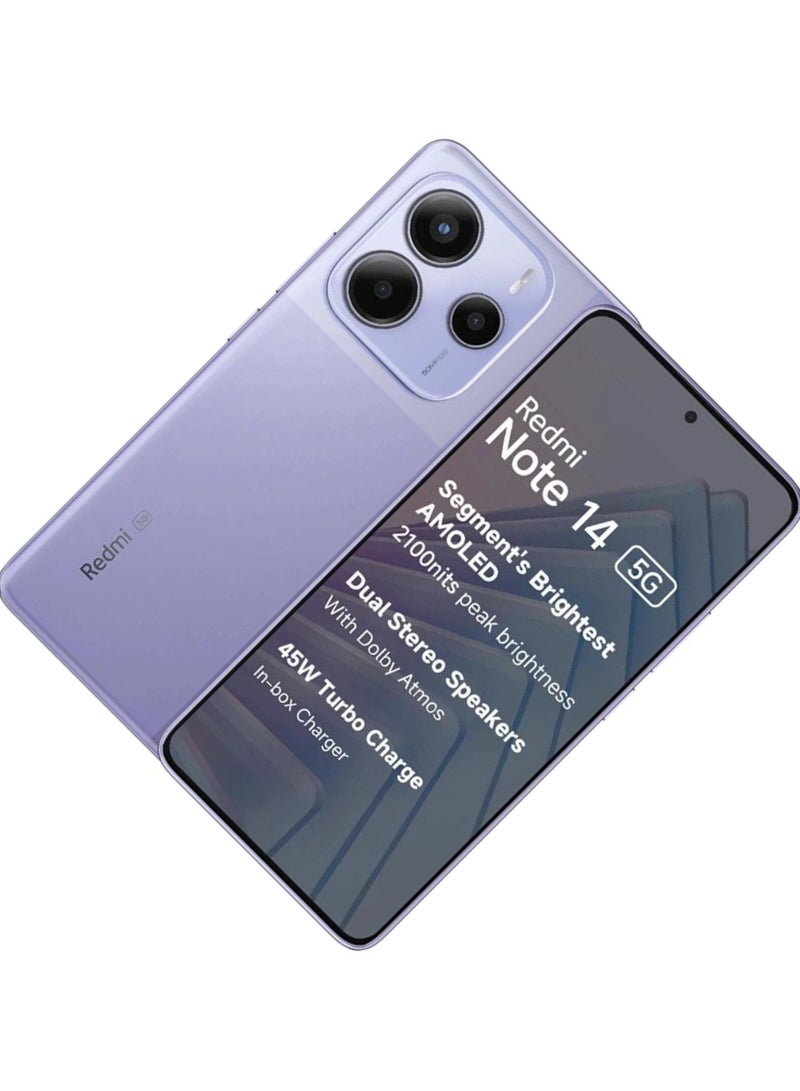 Xiaomi Redmi Note 14 Mist Purple  8GB Ram 256GB 5G - Indian Version - Image 4