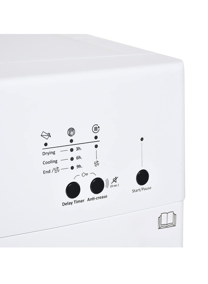 سوبر جنرال Super General 9Kg Dryer SGD9700DD White+ Super General 7Kg Washing Machine SGW7250NLED  White SGD9700DD+SGW7250NLED White  - Image 5